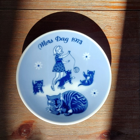 1973 Porsgrund Mors Dag Mother's Day Plate Norway - Picture 1 of 5